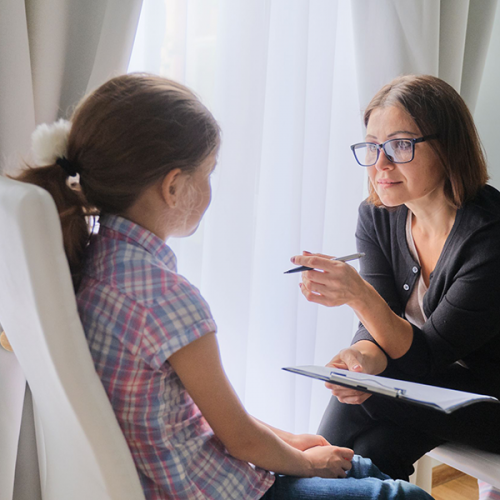 Therapist with Child in Home