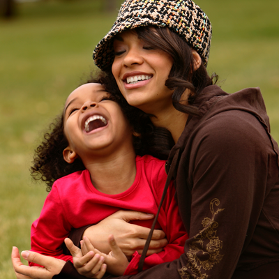 Mother and Daughter at park