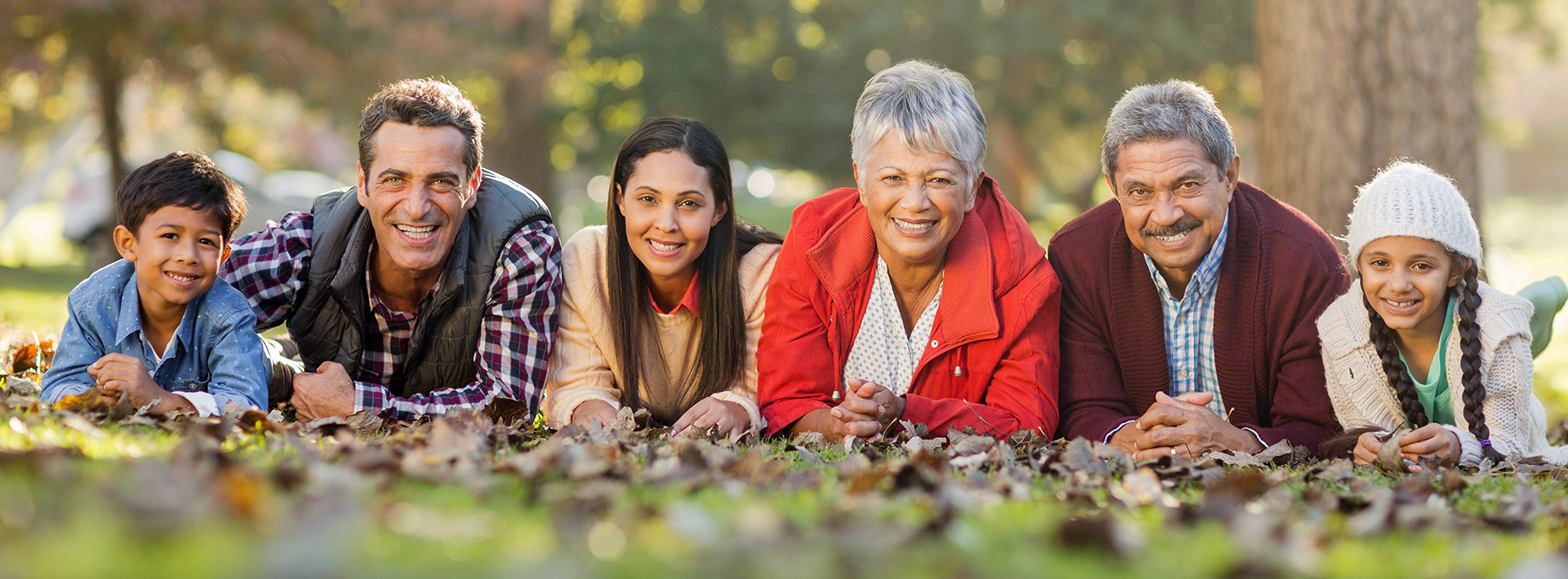 multigenerational family in park