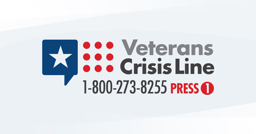 Veterans Crisis Line - 1-800-273-8255